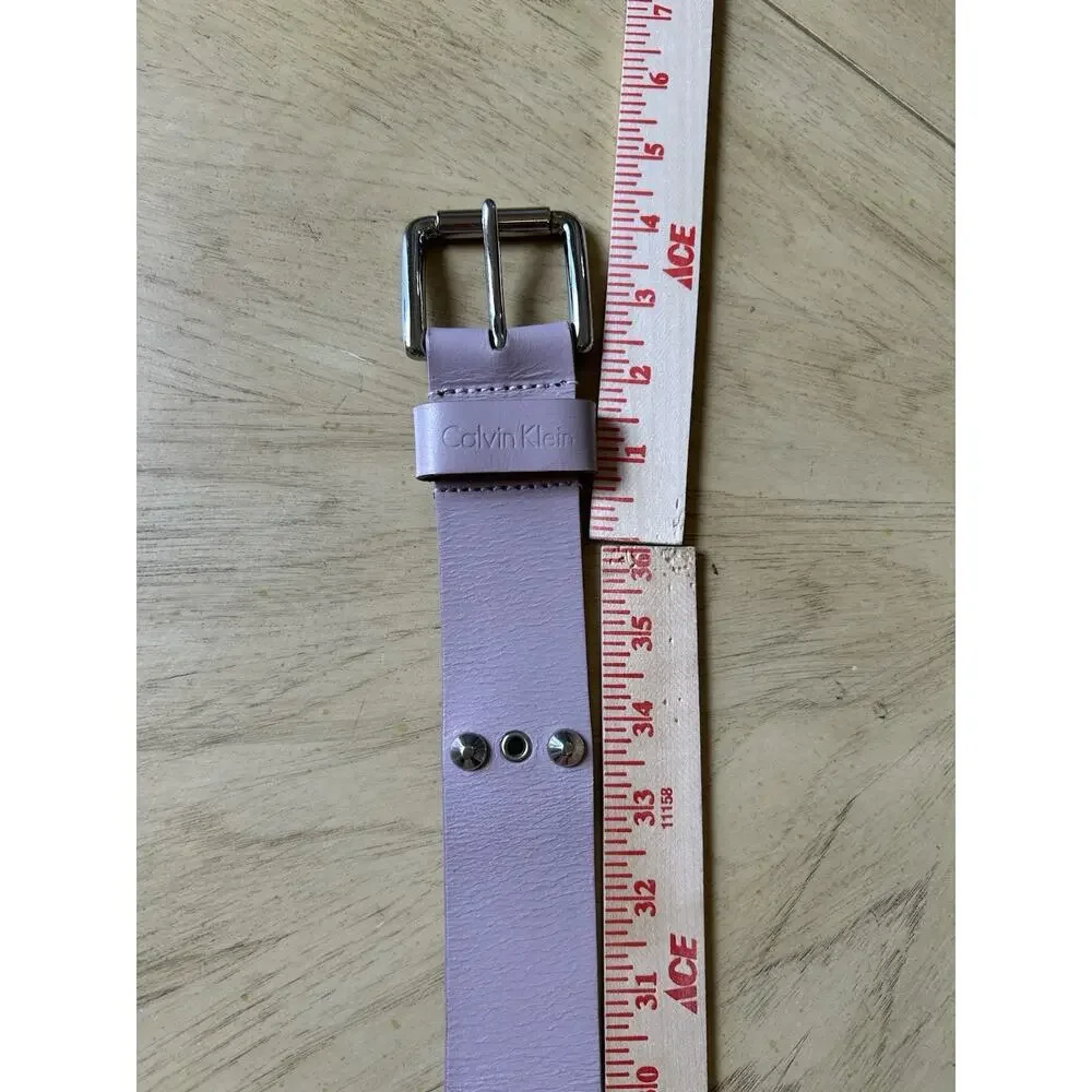 Vintage Y2K Pink Belt Leather Studded Chunky Heavy Holes Punk 90s Women S Retro